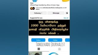 Thalapathi Vijay official Instagram account get 1k subscribers in every 1 second ????????????