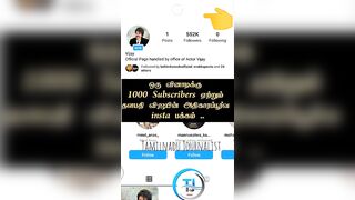 Thalapathi Vijay official Instagram account get 1k subscribers in every 1 second ????????????