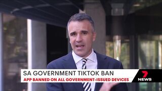 South Australia joins ban on TikTok app on government-issued devices | 7NEWS