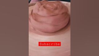 Throwing mud on whell #youtubeshorts #shorts#viral #pottery #tiktok #terracottapots