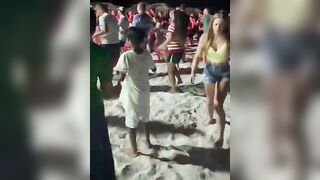 Dance at beach-cuba