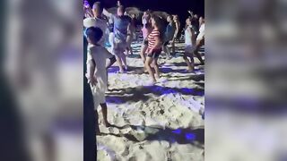 Dance at beach-cuba