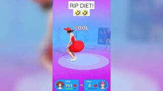 RIP Diet!???? In play twerk race 3d this woman don't care about her health!???? Funny shorts!????