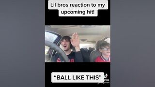 Little bros reaction to “BALL LIKE THIS” #foryou #tiktok #music #artist #reaction #car