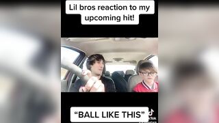 Little bros reaction to “BALL LIKE THIS” #foryou #tiktok #music #artist #reaction #car