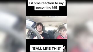 Little bros reaction to “BALL LIKE THIS” #foryou #tiktok #music #artist #reaction #car