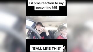 Little bros reaction to “BALL LIKE THIS” #foryou #tiktok #music #artist #reaction #car