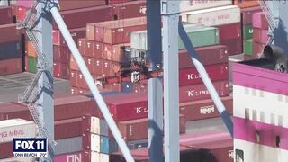 Ports of LA, Long Beach closes for 2nd day amid labor shortage