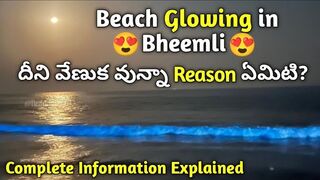 Light Emitting Waves at Vizag Beach ???? || Bheemli Beach Glowing???? || Why Bheemli Beach is Glowing?