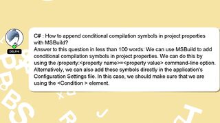 C# : How to append conditional compilation symbols in project properties with MSBuild?