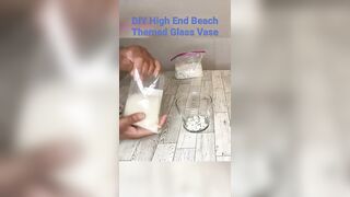 DIY High End Beach Themed Glass Vase #shorts