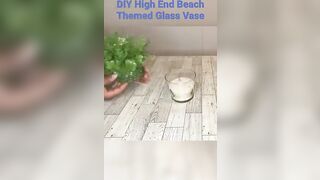 DIY High End Beach Themed Glass Vase #shorts