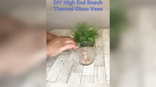 DIY High End Beach Themed Glass Vase #shorts