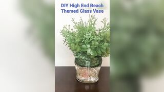 DIY High End Beach Themed Glass Vase #shorts