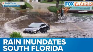 Heavy Rain Inundates Sunny Isles Beach in Southeast Florida