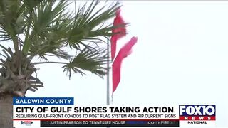 Gulf Shores beachfront condos required to post beach flag and rip current info signs