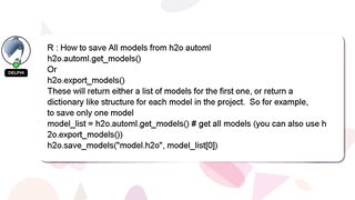 R : How to save All models from h2o automl