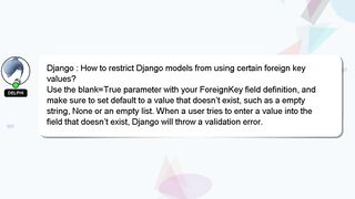 Django : How to restrict Django models from using certain foreign key values?