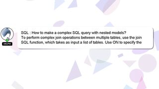 SQL : How to make a complex SQL query with nested models?