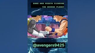 Goku and Vegeta cleaning the beerus planet ????#dbz #shorts #anime #dbs #cartoon