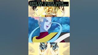 Goku and Vegeta Super training in beerus planet????#shorts #dbz #dbs #anime