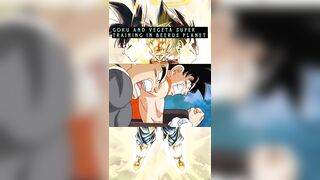 Goku and Vegeta Super training in beerus planet????#shorts #dbz #dbs #anime