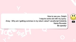 Array : Why am I getting commas in my return value? JavaScript Celebrity Name Revealer