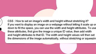 CSS : How to set an image's width and height without stretching it?