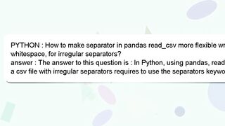 PYTHON : How to make separator in pandas read_csv more flexible wrt whitespace, for irregular separa