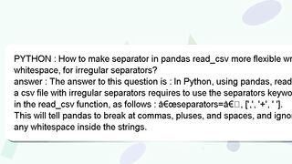 PYTHON : How to make separator in pandas read_csv more flexible wrt whitespace, for irregular separa