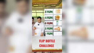 Flip Bottle Get food #challenge #food #foodie #youtubeshorts #ytshorts