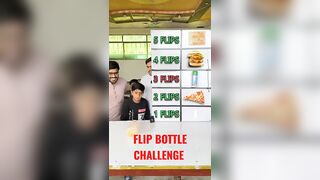 Flip Bottle Get food #challenge #food #foodie #youtubeshorts #ytshorts