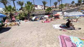 Tenerife 2023 Walk beach | hot day 【4K UHD】