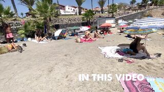 Tenerife 2023 Walk beach | hot day 【4K UHD】