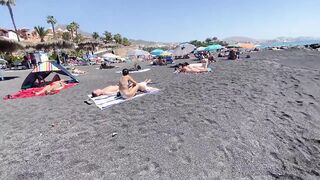 Tenerife 2023 Walk beach | hot day 【4K UHD】