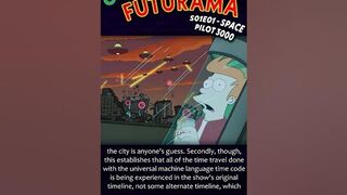 Futurama's MASSIVE time-travel paradox (Season 1, Episode 1, Space Pilot 3000) #shorts