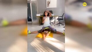 Actress Manchu Lakshmi doing Exercise with her daughter???????? // Telugu Celebrity Corner