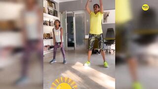 Actress Manchu Lakshmi doing Exercise with her daughter???????? // Telugu Celebrity Corner