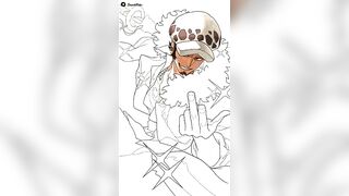 coloring Trafalgar D. Water law #onepiece #trafalgardlaw #trafalgarlaw #games #anime