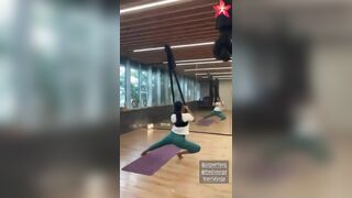 Ramya Pandian's Yoga Workout | #ramyapandian #reels #shorts #yoga #workout #aerialyoga