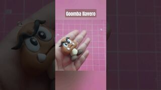 Tutorial express. llavero de Goomba Mario World. Pasta flexible o Porcelana Fría.