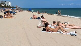 ???????? Nice day at Miami beach walk | beach walk 4K????