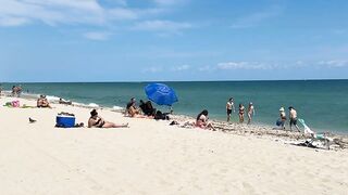 ???????? Nice day at Miami beach walk | beach walk 4K????