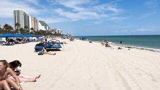 ???????? Nice day at Miami beach walk | beach walk 4K????