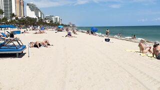 ???????? Nice day at Miami beach walk | beach walk 4K????