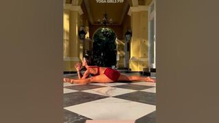 Seated Wide Legged Forward Bend Pose Stretching Flow #yoga #flexibility #shorts