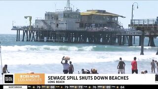 Downey sewage spill prompts beach closures in Long Beach