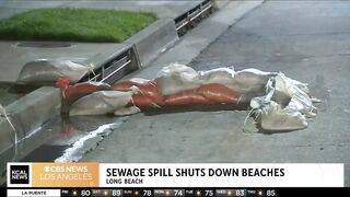 Downey sewage spill prompts beach closures in Long Beach