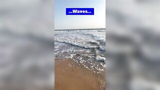 Waves at a beach in Kannur ???? #waves #kannur #beach #wind #playing #travel #calm #peace