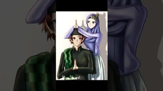 How to Draw Anime Kimetsu no Yaiba (Demon Slayer) Idul Fitri #shorts #short